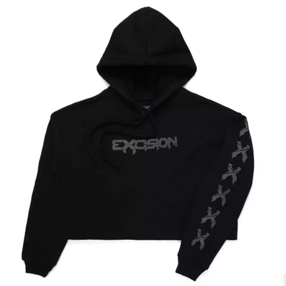 Excision Reflective Cropped Hoodie - Picture 2 of 11